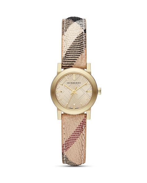 burberry gold 26mm haymarket|Burberry Gold Watch with Haymarket Check Strap, 26mm .